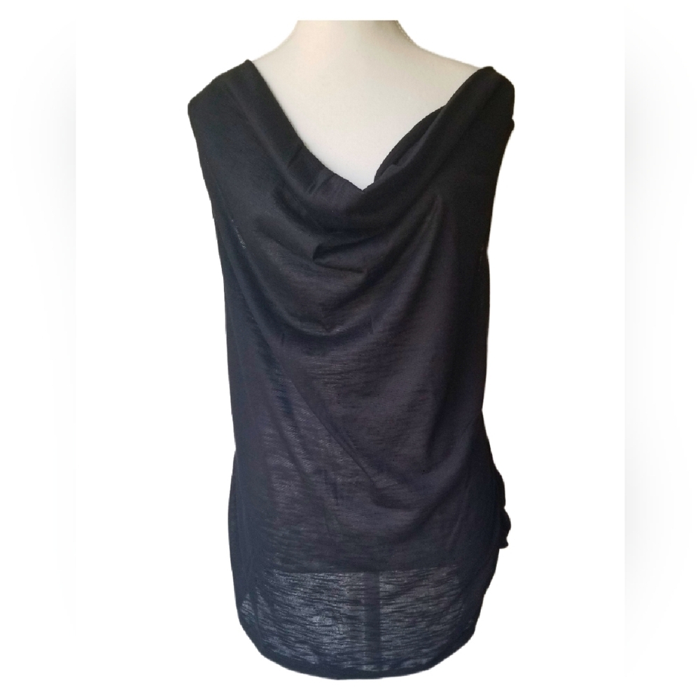 NWOT Plus Biaggi Women's Sexy Sheer Draping Scoop Neck Sleeveless Shirt XXL (20)